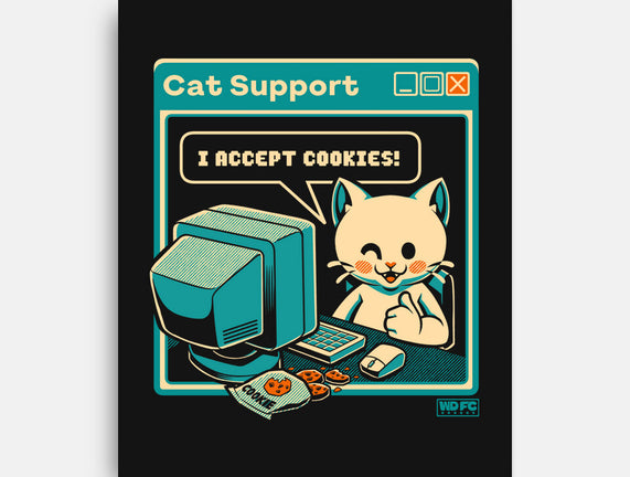 Tech Support I Accept Cookies Cat