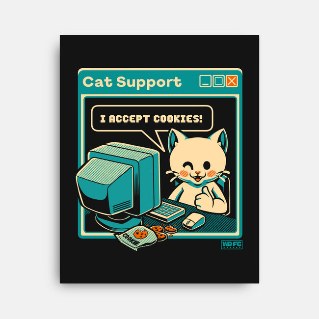 Tech Support I Accept Cookies Cat-None-Stretched-Canvas-worlddominationforcats