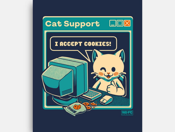 Tech Support I Accept Cookies Cat