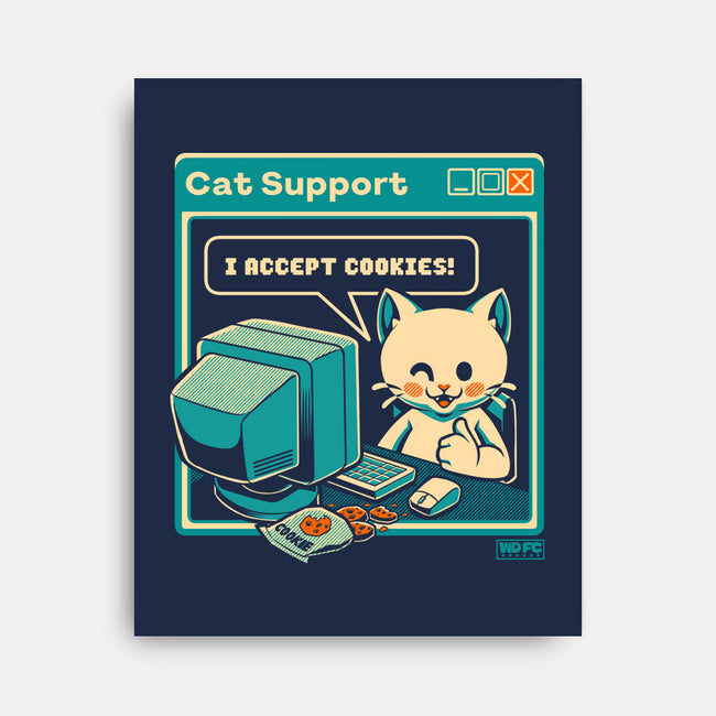 Tech Support I Accept Cookies Cat-None-Stretched-Canvas-worlddominationforcats