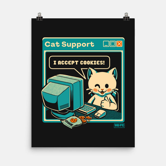 Tech Support I Accept Cookies Cat-None-Matte-Poster-worlddominationforcats