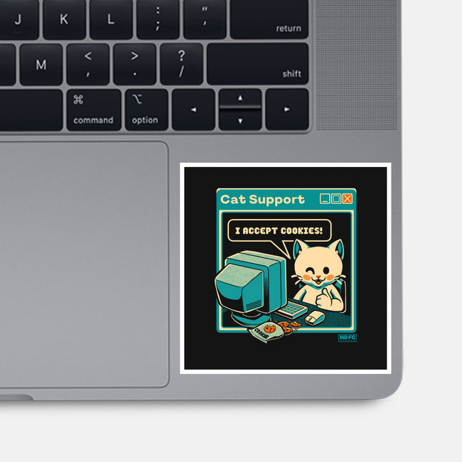 Tech Support I Accept Cookies Cat-None-Glossy-Sticker-worlddominationforcats
