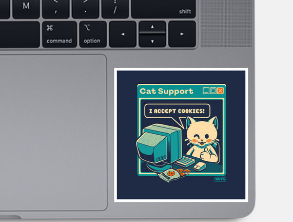 Tech Support I Accept Cookies Cat