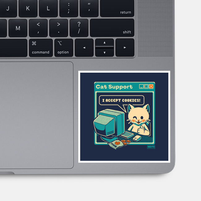 Tech Support I Accept Cookies Cat-None-Glossy-Sticker-worlddominationforcats