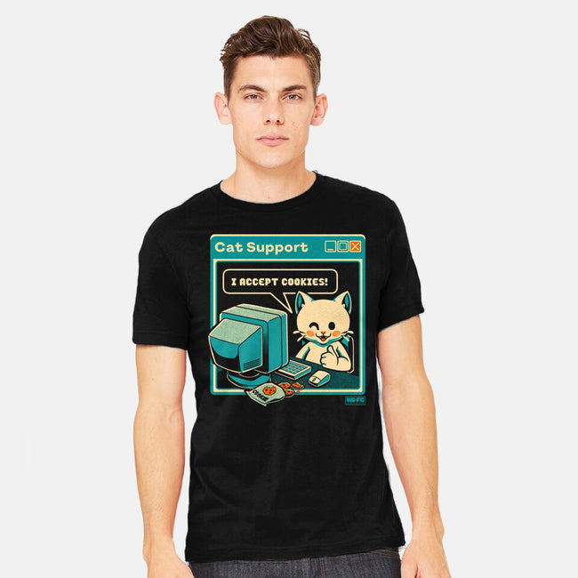 Tech Support I Accept Cookies Cat-Mens-Heavyweight-Tee-worlddominationforcats