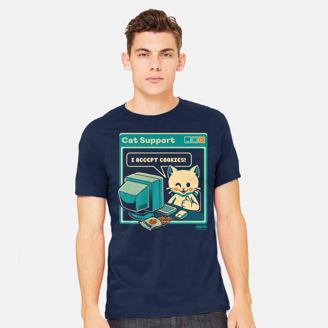 Tech Support I Accept Cookies Cat-Mens-Heavyweight-Tee-worlddominationforcats