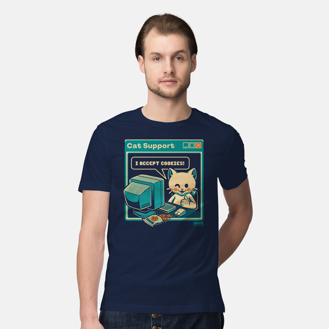 Tech Support I Accept Cookies Cat-Mens-Premium-Tee-worlddominationforcats