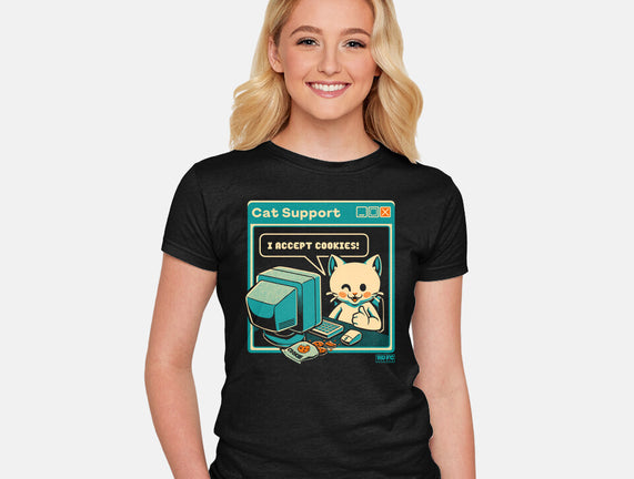 Tech Support I Accept Cookies Cat