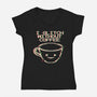 Glich Without Coffee-Womens-V-Neck-Tee-tobefonseca