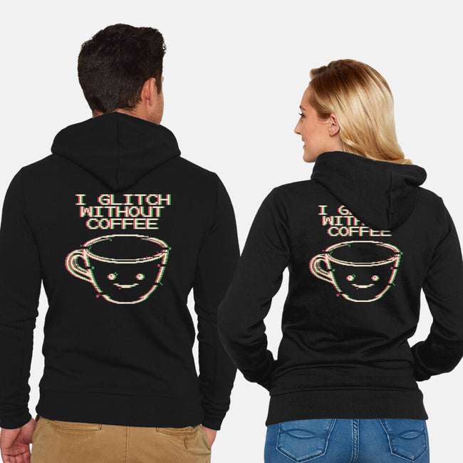 Glich Without Coffee-Unisex-Zip-Up-Sweatshirt-tobefonseca