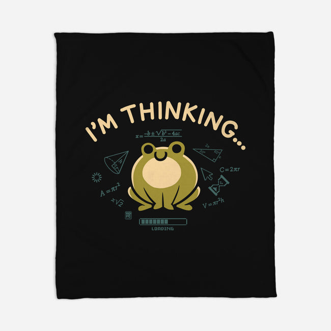 I'm Thinking Frog-None-Fleece-Blanket-worlddominationforcats