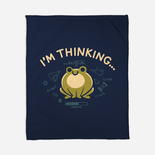 I'm Thinking Frog-None-Fleece-Blanket-worlddominationforcats