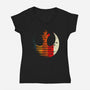 Vintage Rebel-Womens-V-Neck-Tee-rocketman_art