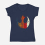 Vintage Rebel-Womens-V-Neck-Tee-rocketman_art