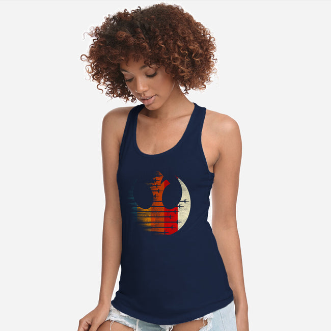 Vintage Rebel-Womens-Racerback-Tank-rocketman_art
