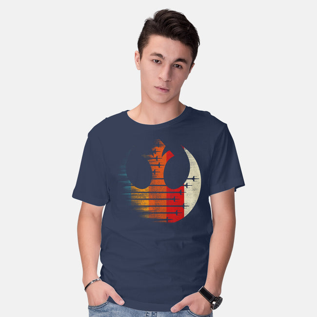 Vintage Rebel-Mens-Basic-Tee-rocketman_art