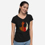 Vintage Rebel-Womens-V-Neck-Tee-rocketman_art