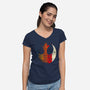 Vintage Rebel-Womens-V-Neck-Tee-rocketman_art
