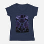 Noir Shadow Nebula-Womens-V-Neck-Tee-Astrobot Invention
