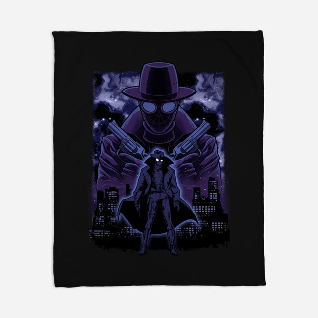 Noir Shadow Nebula-None-Fleece-Blanket-Astrobot Invention