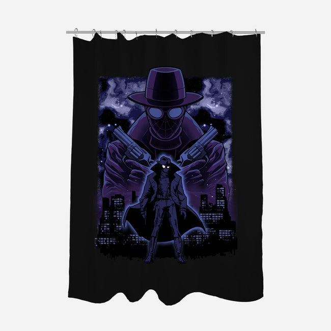 Noir Shadow Nebula-None-Polyester-Shower Curtain-Astrobot Invention
