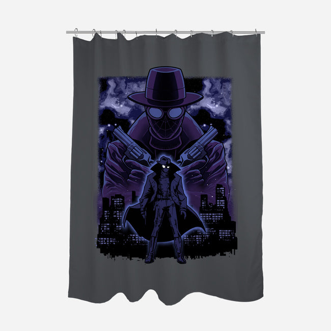 Noir Shadow Nebula-None-Polyester-Shower Curtain-Astrobot Invention