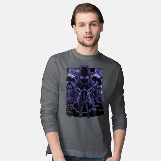 Noir Shadow Nebula-Mens-Long Sleeved-Tee-Astrobot Invention
