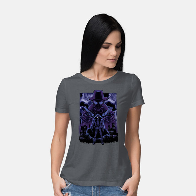Noir Shadow Nebula-Womens-Basic-Tee-Astrobot Invention
