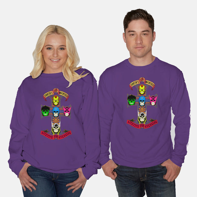 Appetite For Avenging-Unisex-Crew Neck-Sweatshirt-milasneeze
