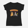 Kitty Party 90s-Womens-V-Neck-Tee-milasneeze