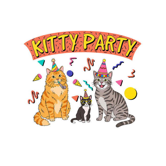 Kitty Party 90s-Womens-V-Neck-Tee-milasneeze