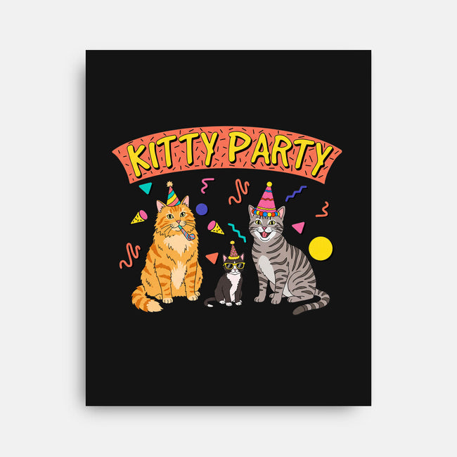 Kitty Party 90s-None-Stretched-Canvas-milasneeze