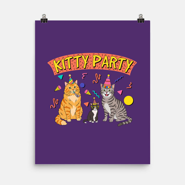 Kitty Party 90s-None-Matte-Poster-milasneeze