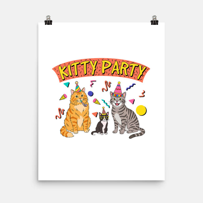 Kitty Party 90s-None-Matte-Poster-milasneeze