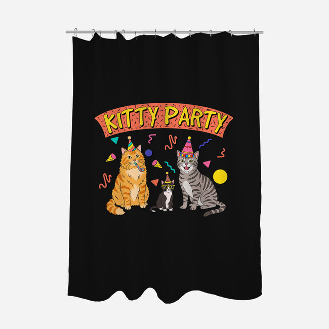 Kitty Party 90s-None-Polyester-Shower Curtain-milasneeze