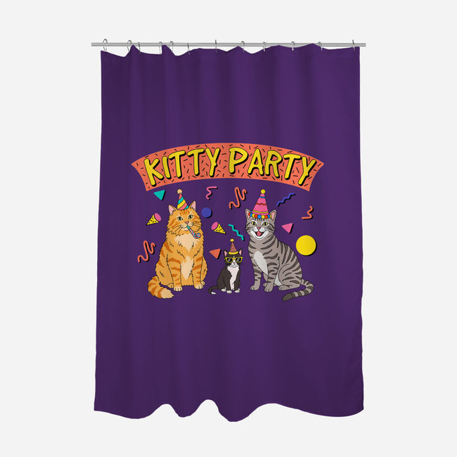 Kitty Party 90s-None-Polyester-Shower Curtain-milasneeze