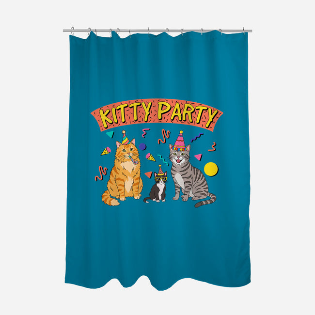 Kitty Party 90s-None-Polyester-Shower Curtain-milasneeze