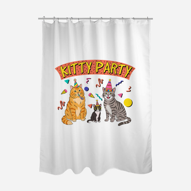 Kitty Party 90s-None-Polyester-Shower Curtain-milasneeze