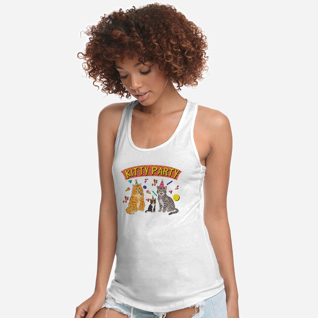 Kitty Party 90s-Womens-Racerback-Tank-milasneeze