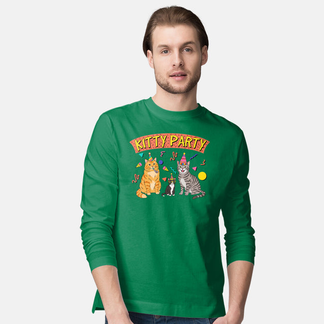 Kitty Party 90s-Mens-Long Sleeved-Tee-milasneeze