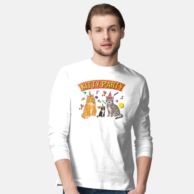 Kitty Party 90s-Mens-Long Sleeved-Tee-milasneeze