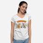 Kitty Party 90s-Womens-V-Neck-Tee-milasneeze