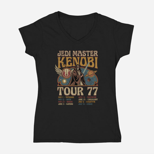 Kenobi 77 Tour-Womens-V-Neck-Tee-milasneeze