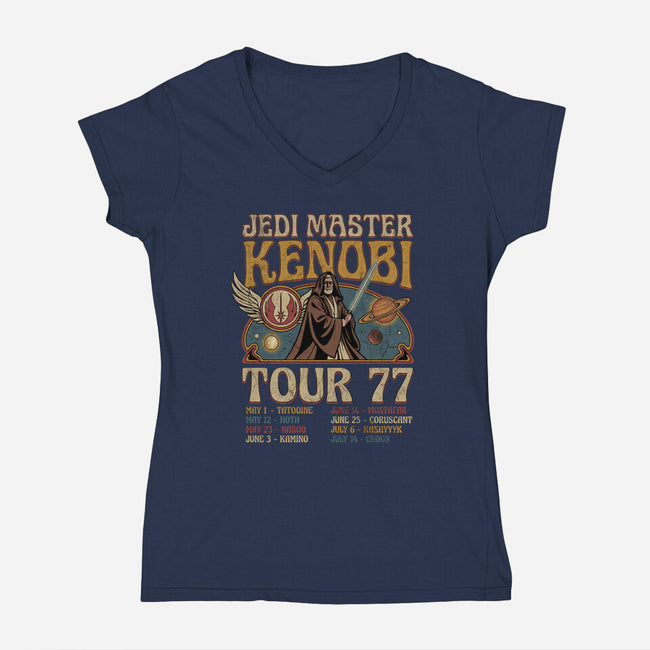 Kenobi 77 Tour-Womens-V-Neck-Tee-milasneeze