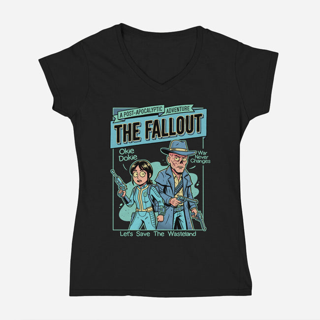 Wasteland Duo-Womens-V-Neck-Tee-P1yu5h