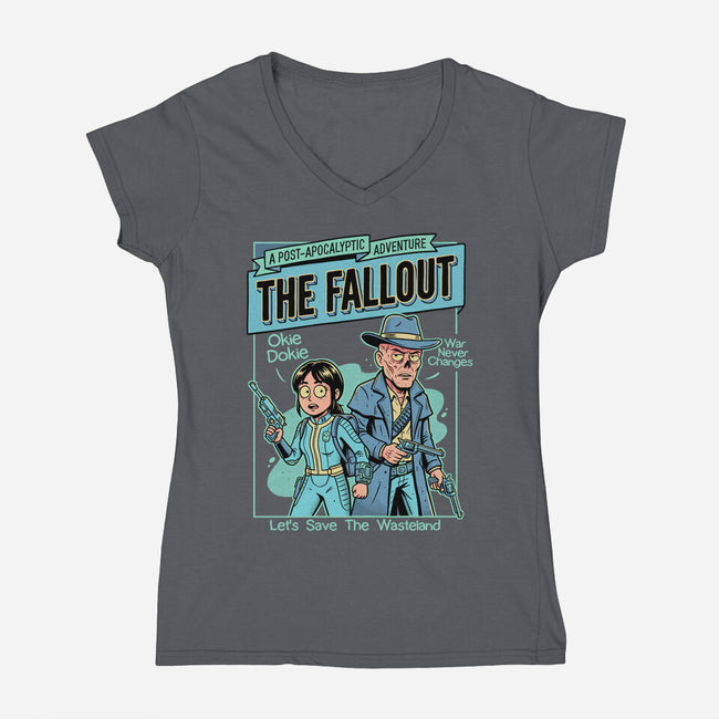 Wasteland Duo-Womens-V-Neck-Tee-P1yu5h