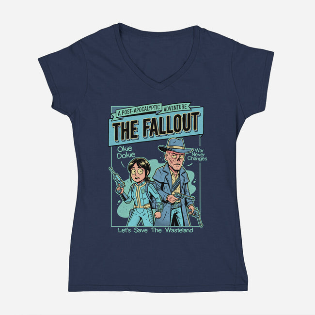 Wasteland Duo-Womens-V-Neck-Tee-P1yu5h