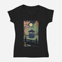 Traveler In Japan-Womens-V-Neck-Tee-sebasebi