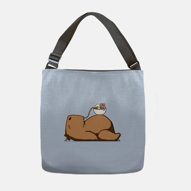 Capy Ramen-None-Adjustable Tote-Bag-sebasebi