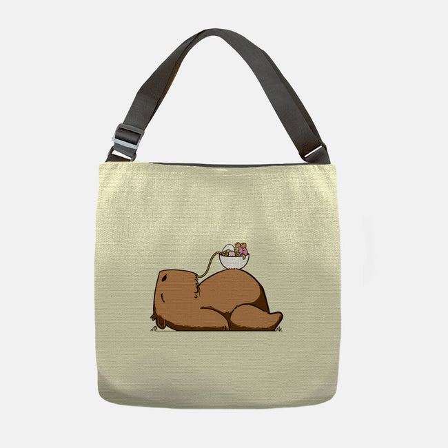 Capy Ramen-None-Adjustable Tote-Bag-sebasebi